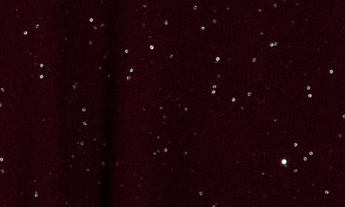 Sofia Cashmere Sequin V-neck Wool Cashmere Blend Sweater In Burgundy