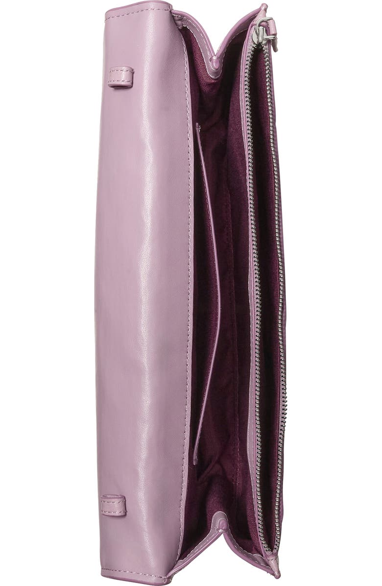 Kate Spade New York deco pieced glazed leather shoulder bag, Alternate, color, Market Purple