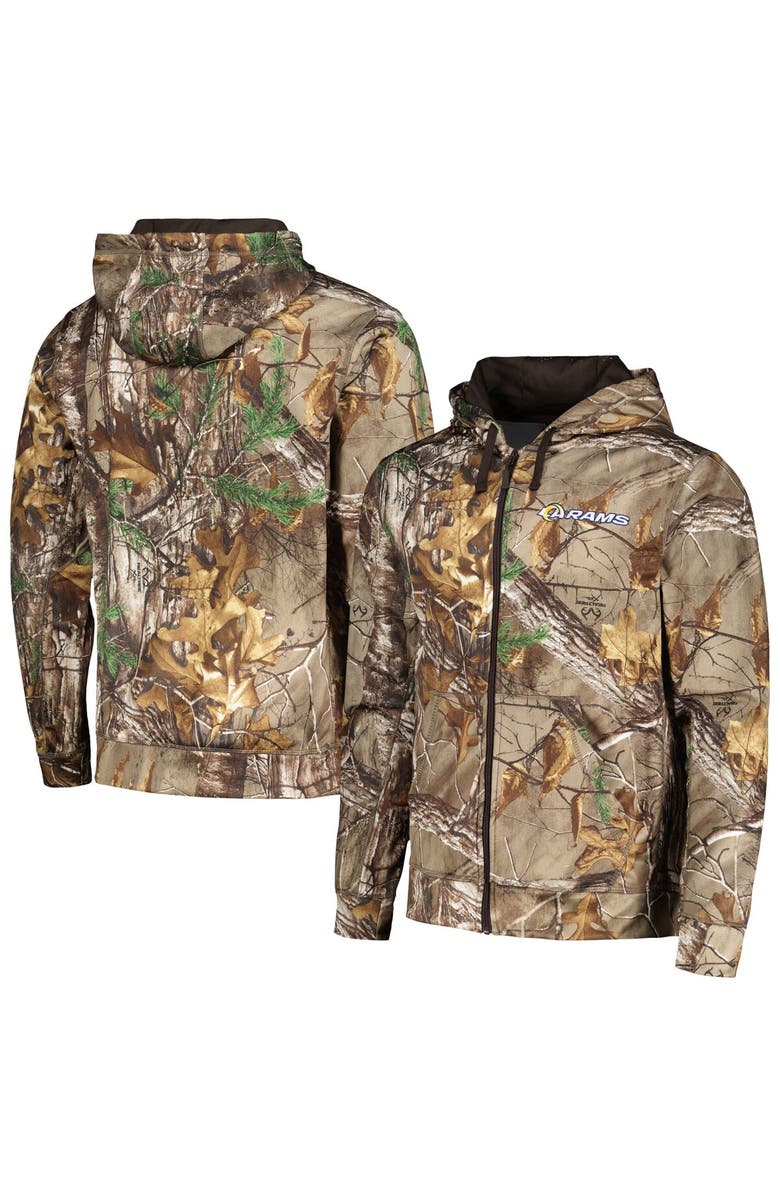 DUNBROOKE Men's Dunbrooke Realtree Camo/Black Los Angeles Rams Hunter Softshell Full-Zip Jacket, Alternate, color, Realtree Camo