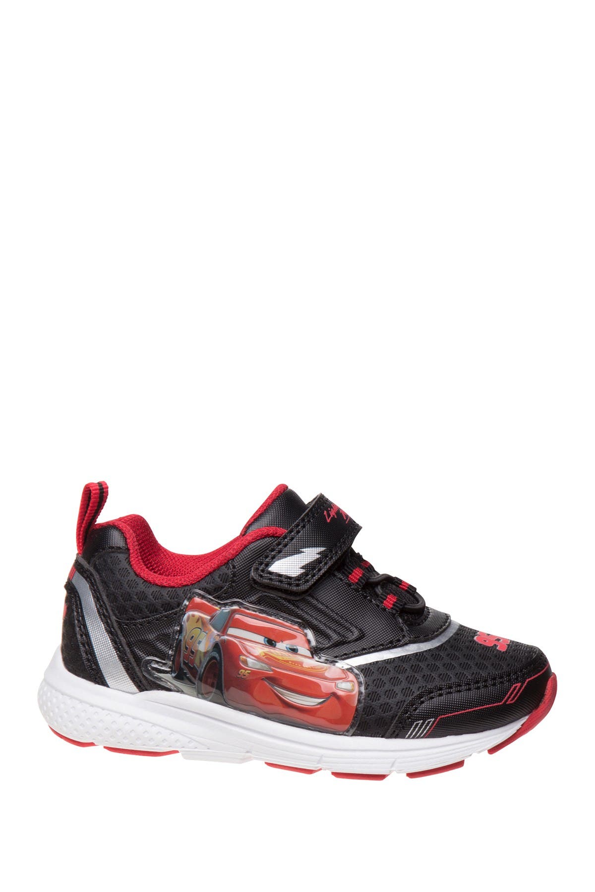 JOSMO Disney Pixar Cars Light-Up Sneakers, Alternate, color, Black/Red