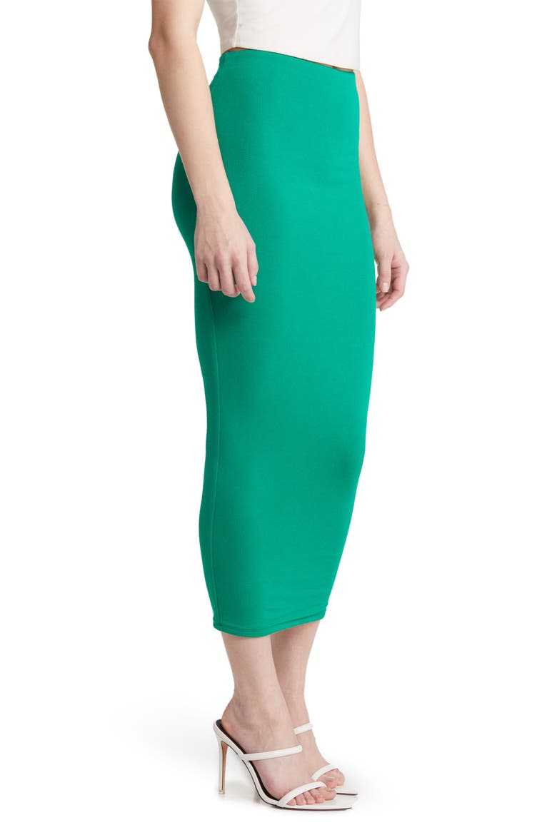 Hourglass Midi Skirt, Alternate, color, KELLY GREEN