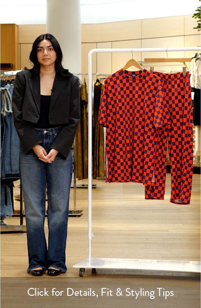 Lex Ribbed Oversize T-Shirt & High Waist Crop Pants Set, sales video thumbnail