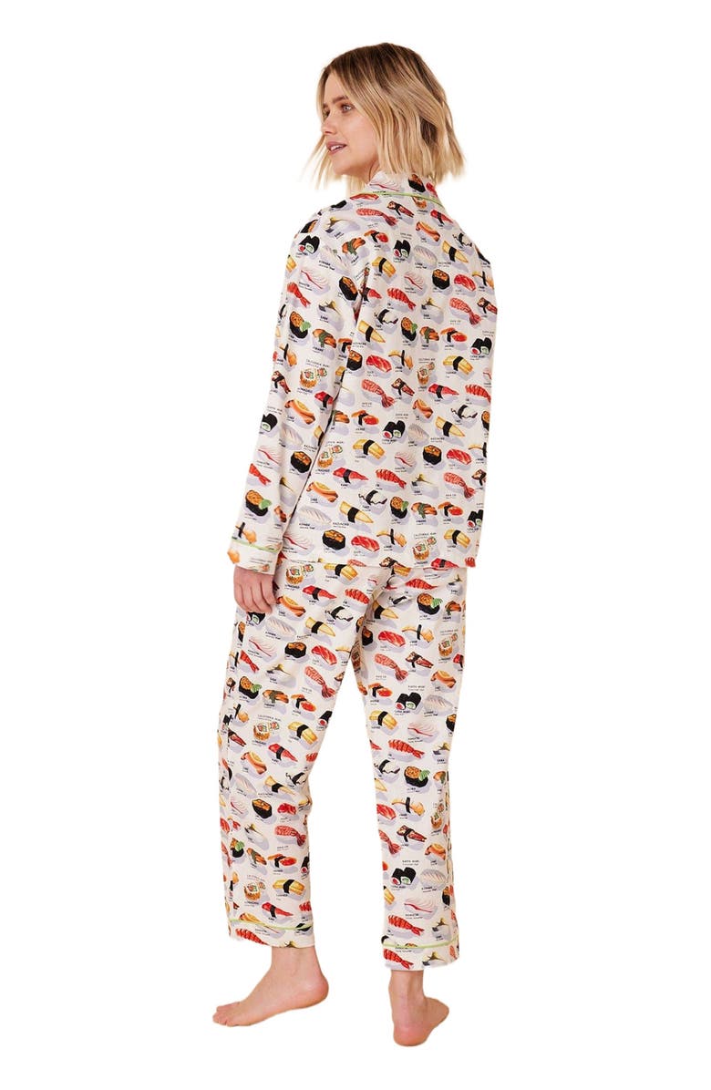 The Cat's Pajamas Poplin Pajama Set, Alternate, color, Sushi White