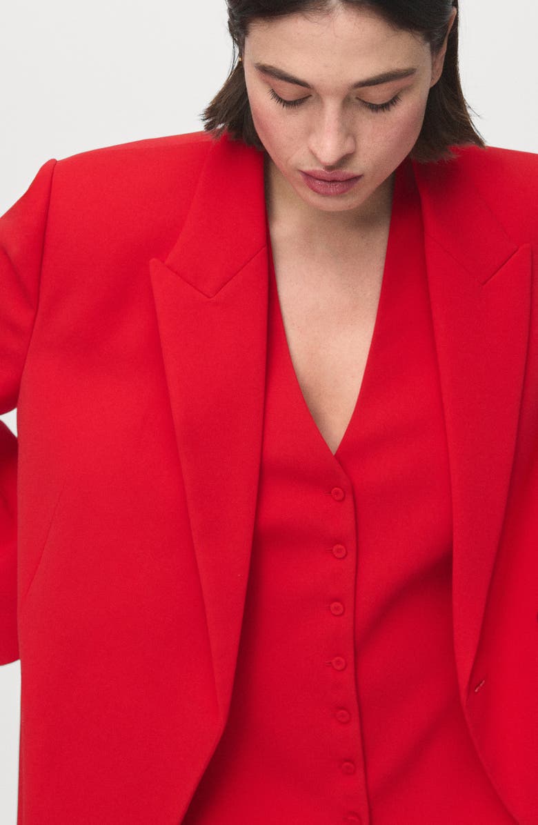 MANGO Tie Blazer, Alternate, color, Red