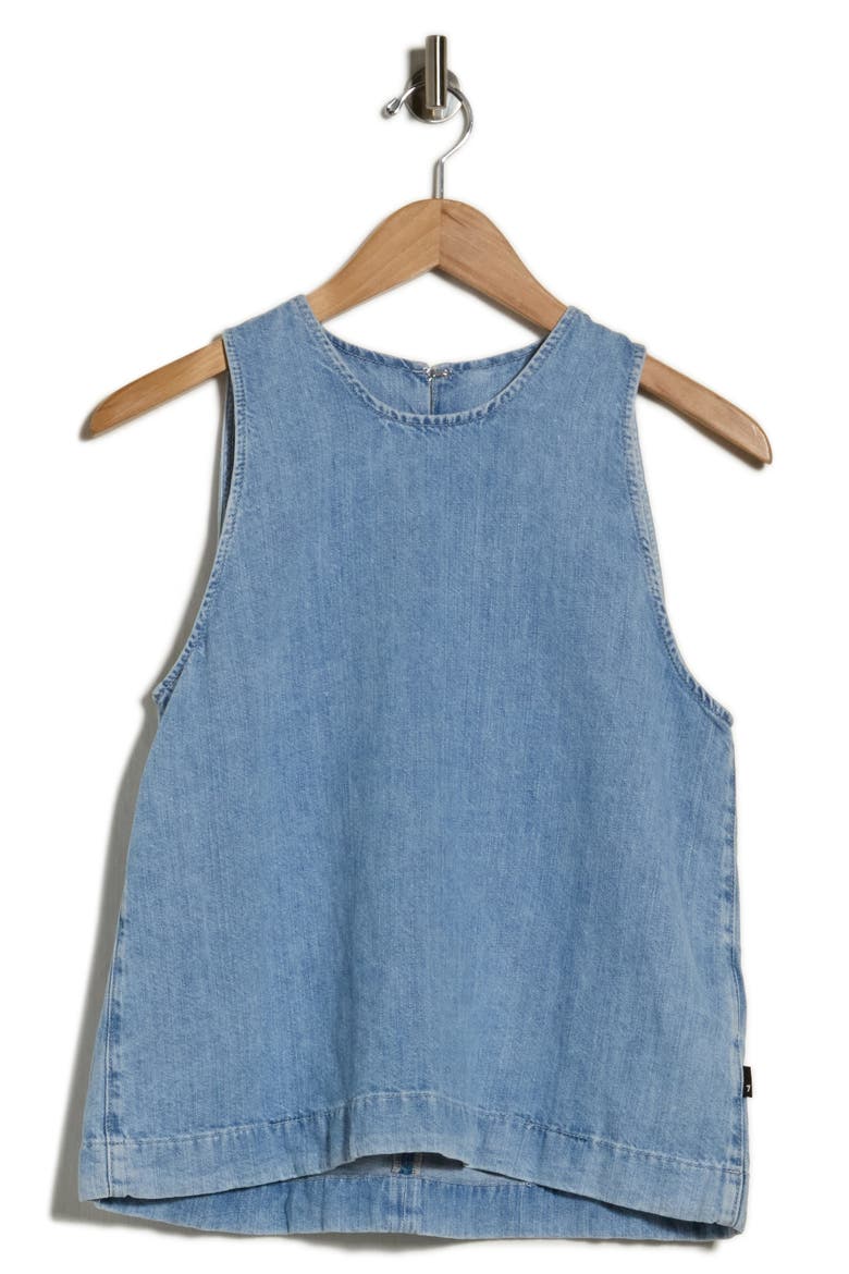 Cotton & Linen Sleeveless Top, Main, color, KANSAS
