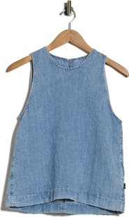 7 For All Mankind Cotton & Linen Sleeveless Top