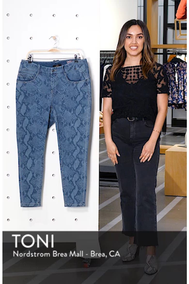 Snake Print Ankle Skinny Jeans video