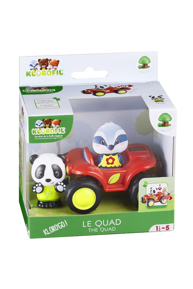 Quad Red Atv Bike & Panda Figure, Pop Storage Trunk, Alternate, color, Multicolored