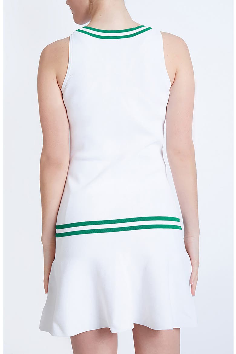 DROP WAIST KNIT DRESS WITH STRIPES, Alternate, color, WHITE