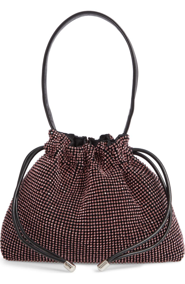 Topshop Dina Diamante Drawstring Bag, Main, color,
