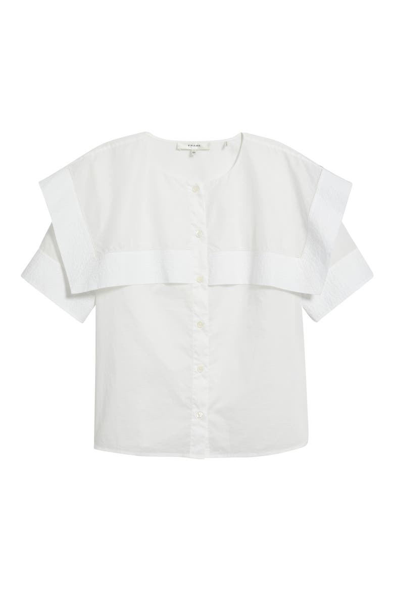 The Sleek Cape Button-Up Shirt, Alternate, color, WHITE
