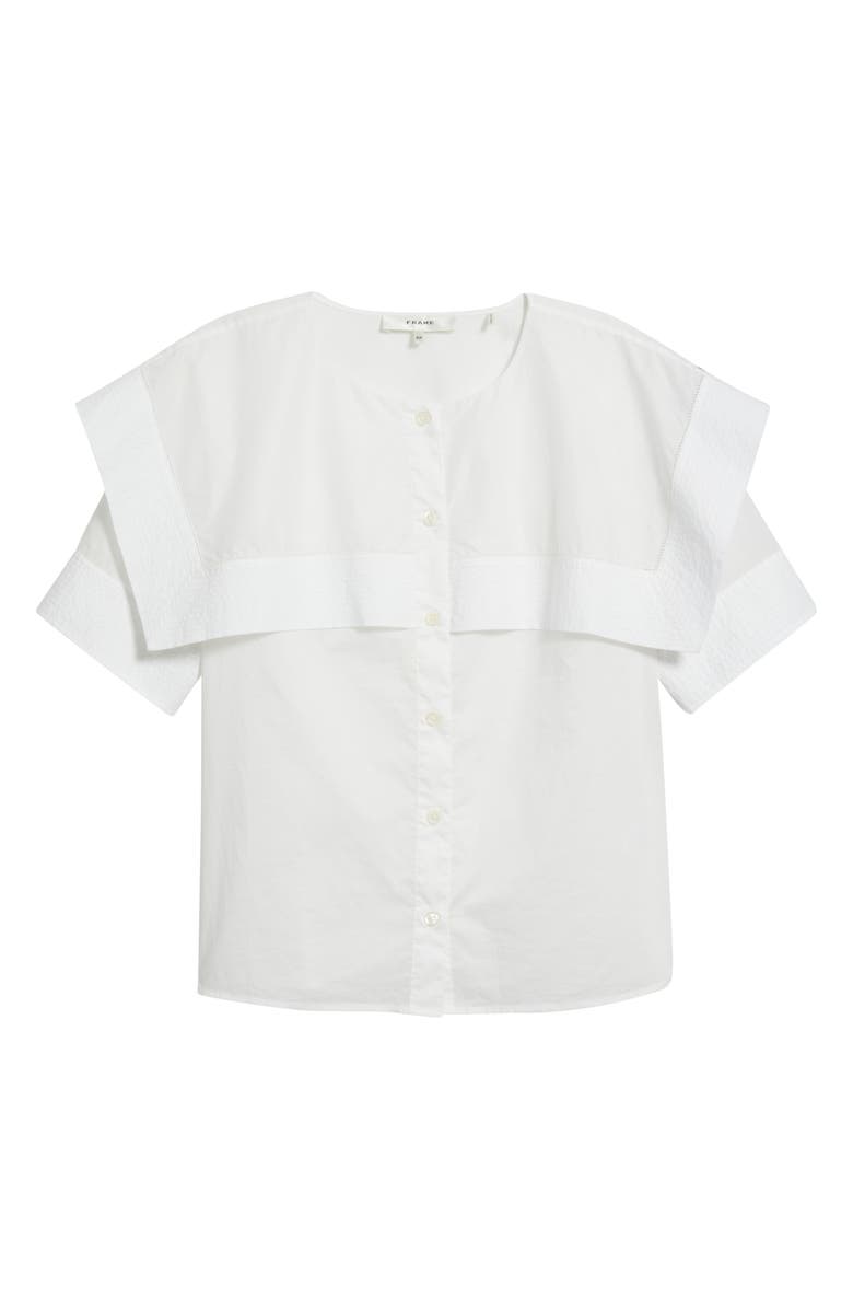 FRAME The Sleek Cape Button-Up Shirt, Alternate, color, White