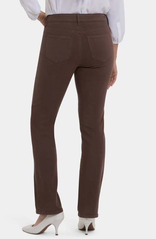 Nydj Marilyn High Waist Straight Leg Jeans In Brown