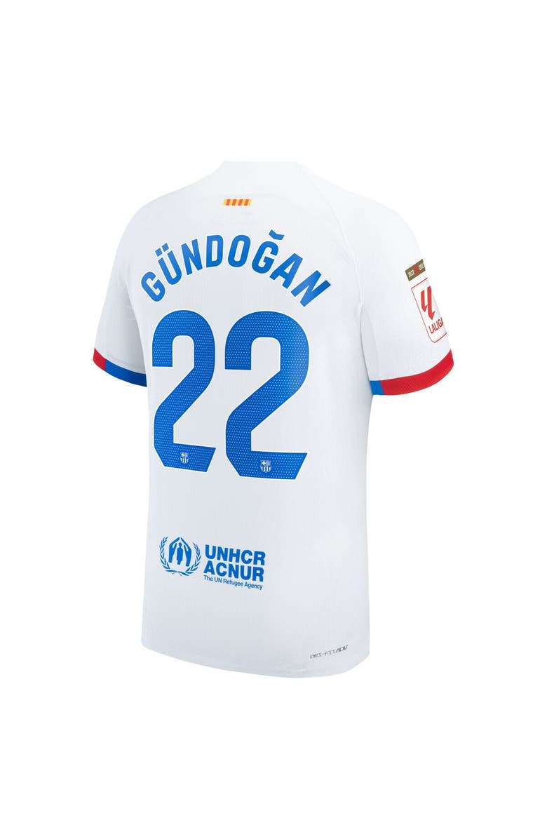 Nike Men's Nike Ilkay Gündogan White Barcelona 2023/24 Away Match Authentic Player Jersey, Alternate, color, 