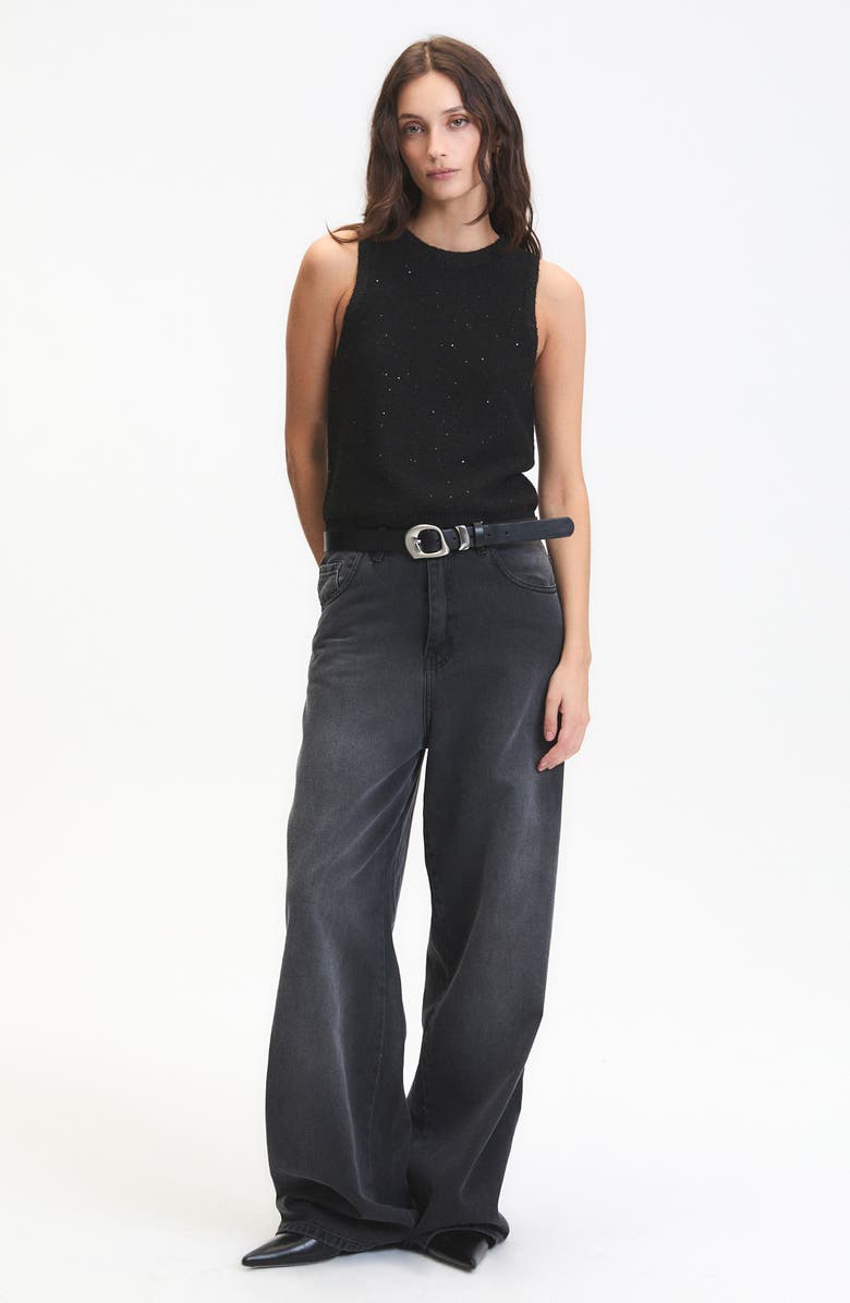 DELUC Angel Sequin Accent Sleeveless Sweater, Alternate, color, 