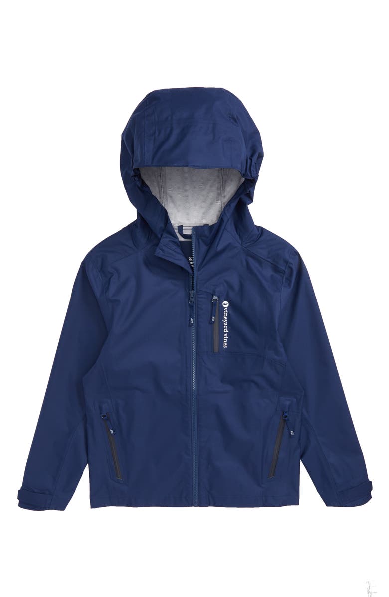 vineyard vines New Hooded Rain Jacket, Main, color, 