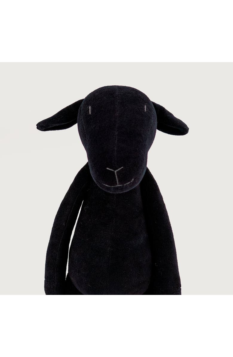 ADADA Maia the Sheep stuffed animal with pullover and jeans, Alternate, color, Charcoal