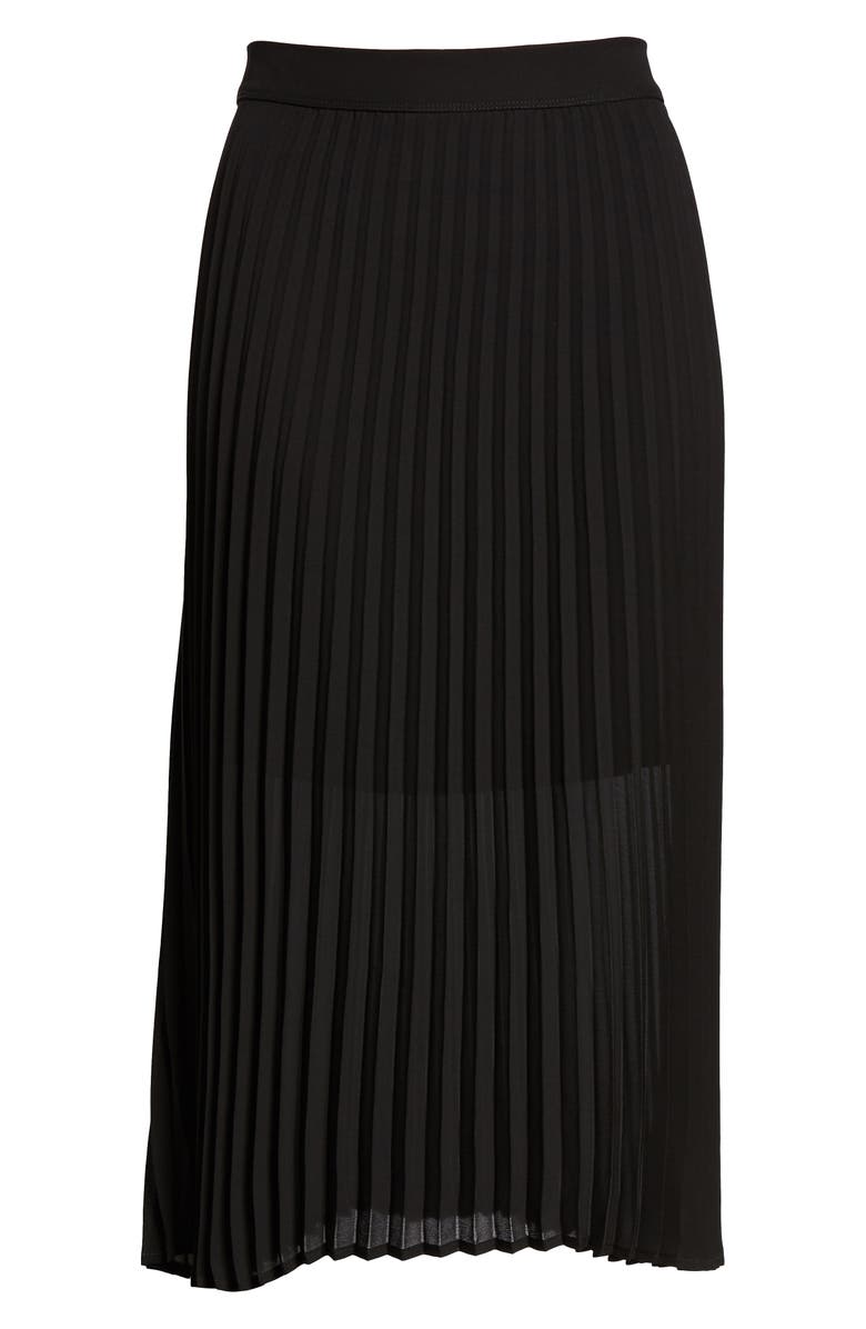 Love, Fire Pleated Georgette Midi Skirt, Alternate, color, 