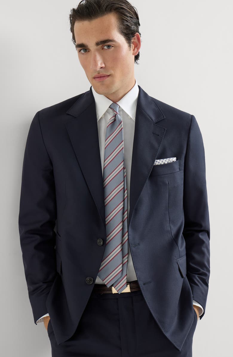 Brunello Cucinelli Cashmere blazer, Alternate, color, Navy Blue