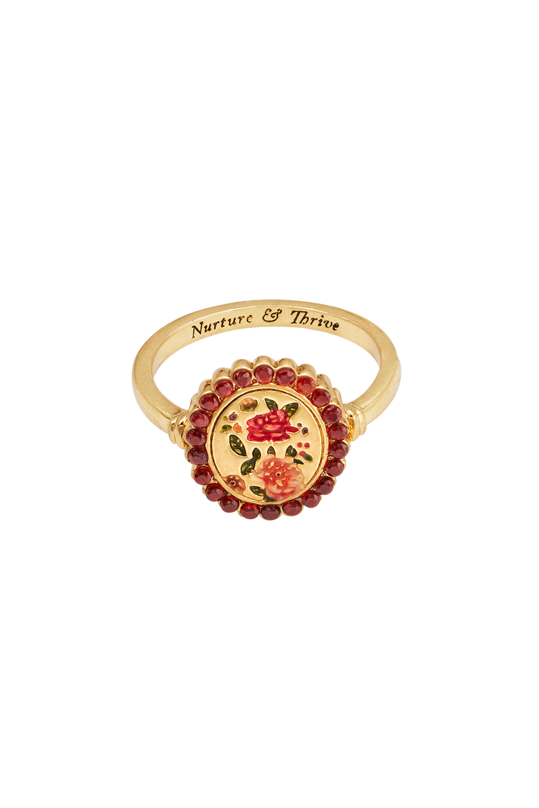 Eve Floral Ring, Alternate, color, Gold