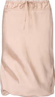 STAUD Odette Silk Midi Skirt