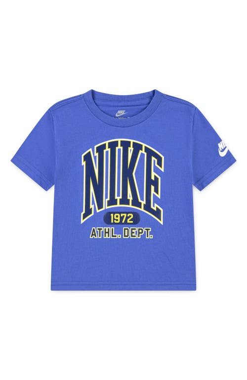 Nike Kids' Giant Varsity Logo Graphic T-shirt In Blue