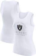 WEAR by Erin Andrews Women's WEAR by Erin Andrews  White Las Vegas Raiders Ribbed Graphic Tank Top