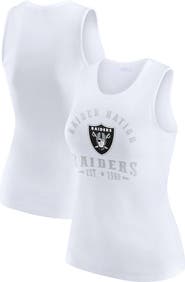 WEAR by Erin Andrews Women's WEAR by Erin Andrews  White Las Vegas Raiders Ribbed Graphic Tank Top