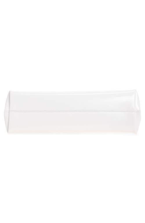 Jacquemus La Pochette Salon Patent Leather Clutch In White