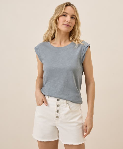 Pact Organic Featherweight Slub Muscle Tee In Gray