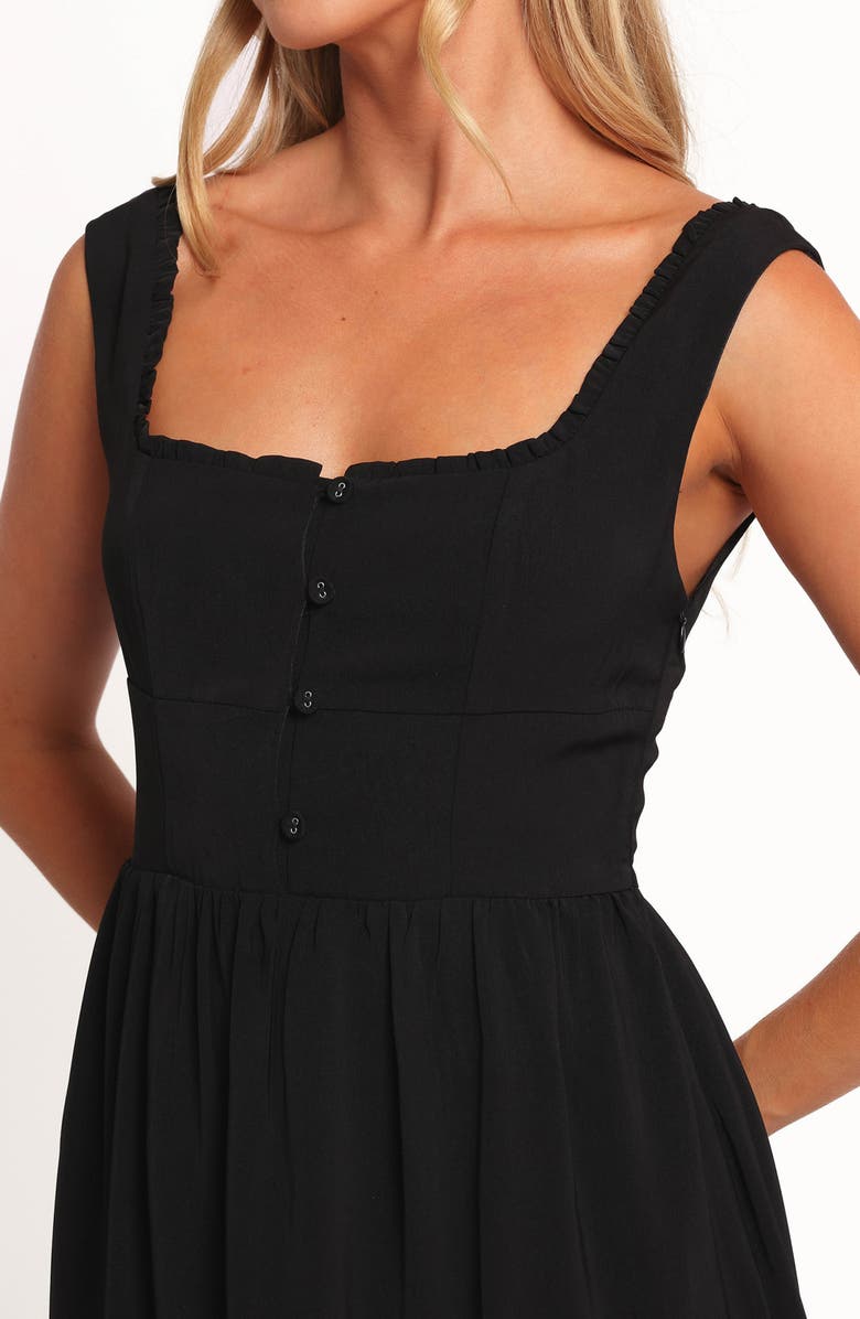 Petal & Pup Melrose Sleeveless Midi Dress, Alternate, color, Black