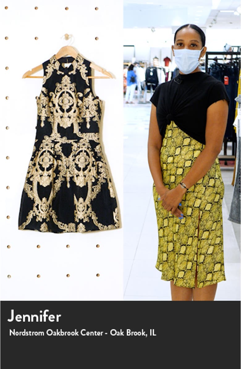 Jacquard Fit & Flare Cocktail Dress, sales video thumbnail