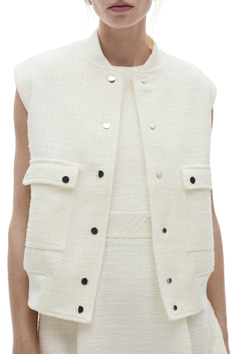 Tweed Cargo Vest, Main, color, OFF WHITE