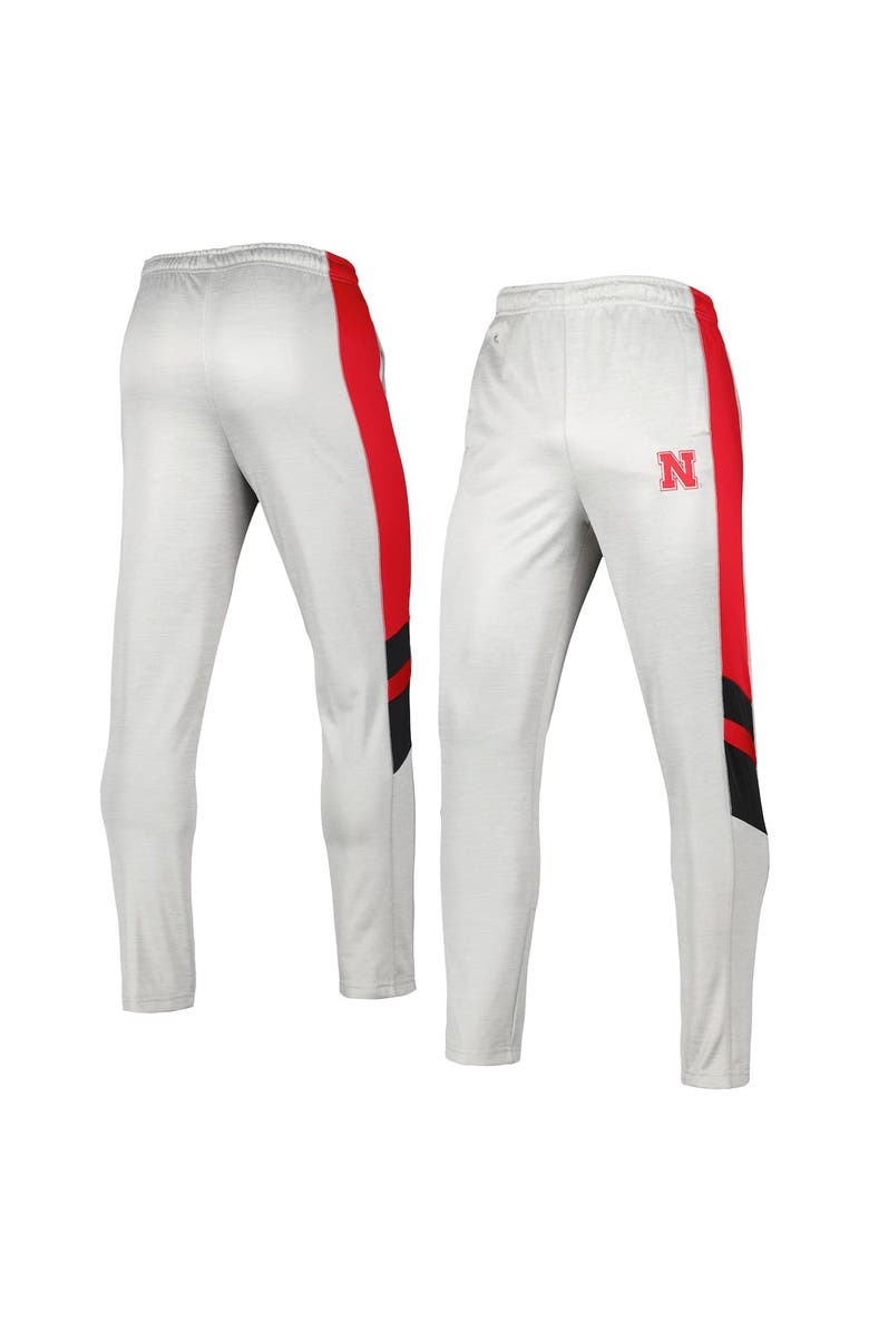 COLOSSEUM Men's Colosseum Heathered Gray/Scarlet Nebraska Huskers Bushwood Pants, Main, color, Heather Gray