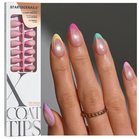 Soft Gel Nail Tips XCOATTIPS® French Brighter Pastel - Cat-Eye Base Collection