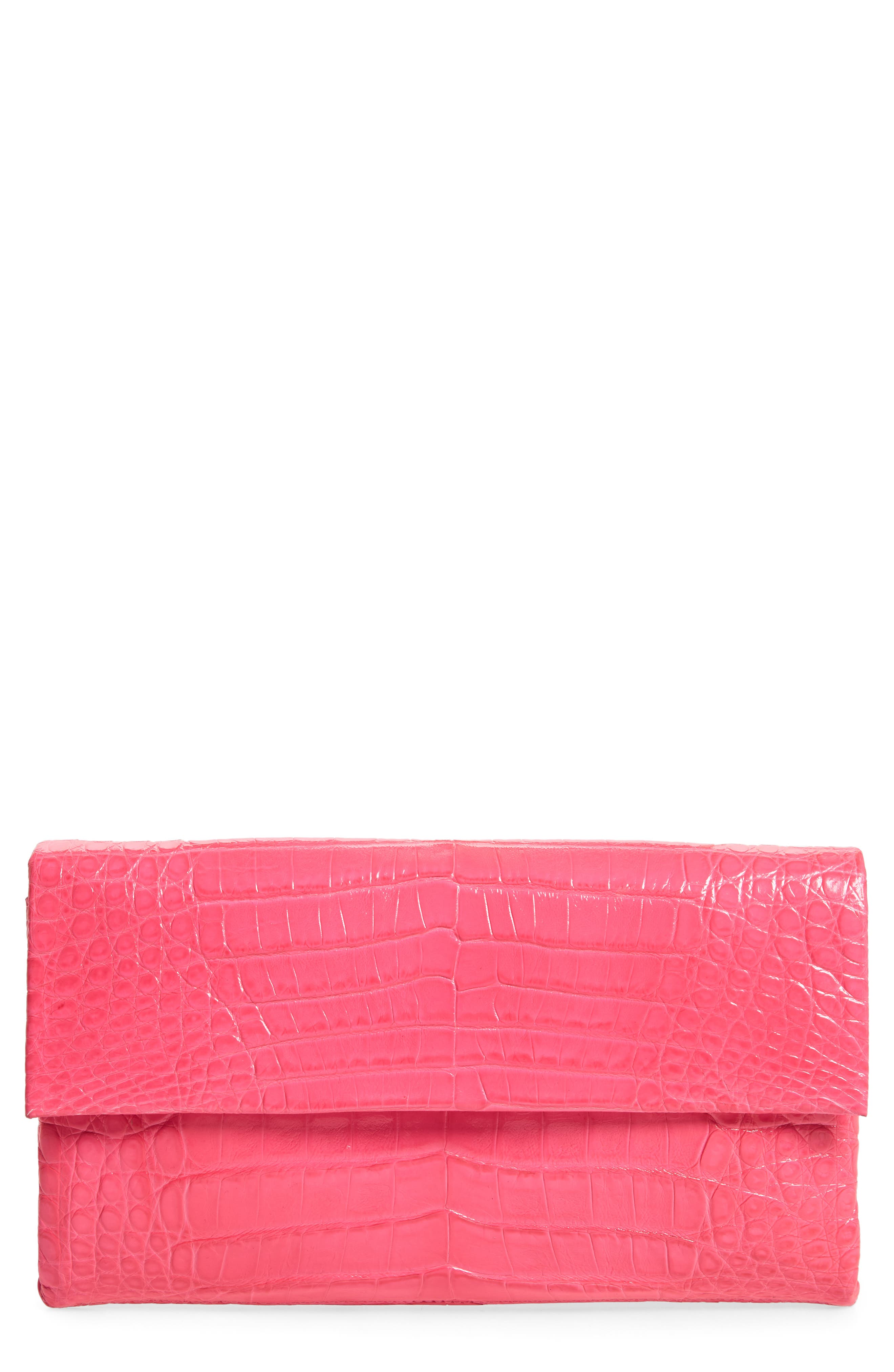 Nancy Gonzalez Small Gotham Genuine Crocodile Clutch, Main, color, 