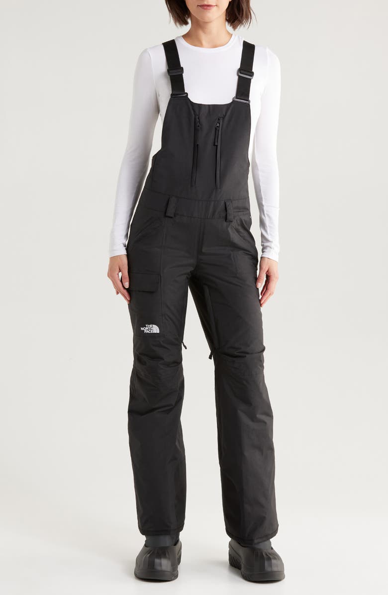 The North Face Freedom Insulated Waterproof Snow Bib Overalls, Main, color, Tnf Black-Npf