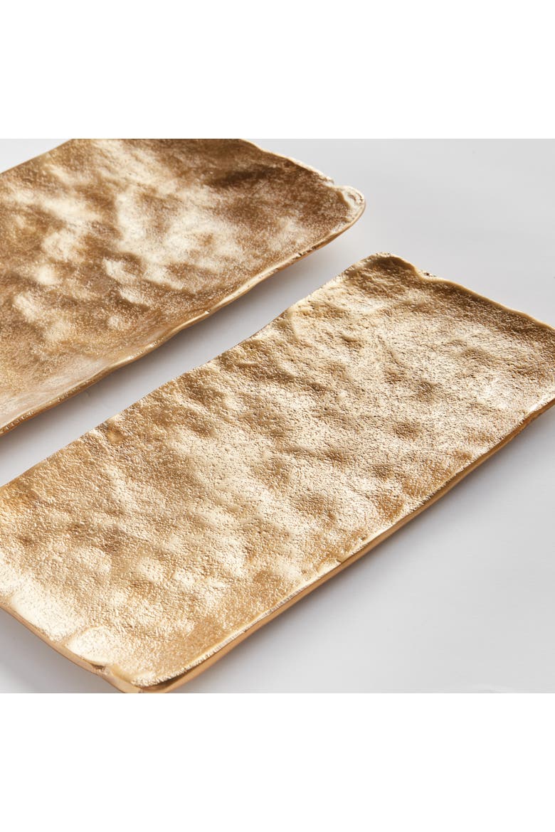 Imani Decorative Rectangular Trays Set of 2, Alternate, color, Gold