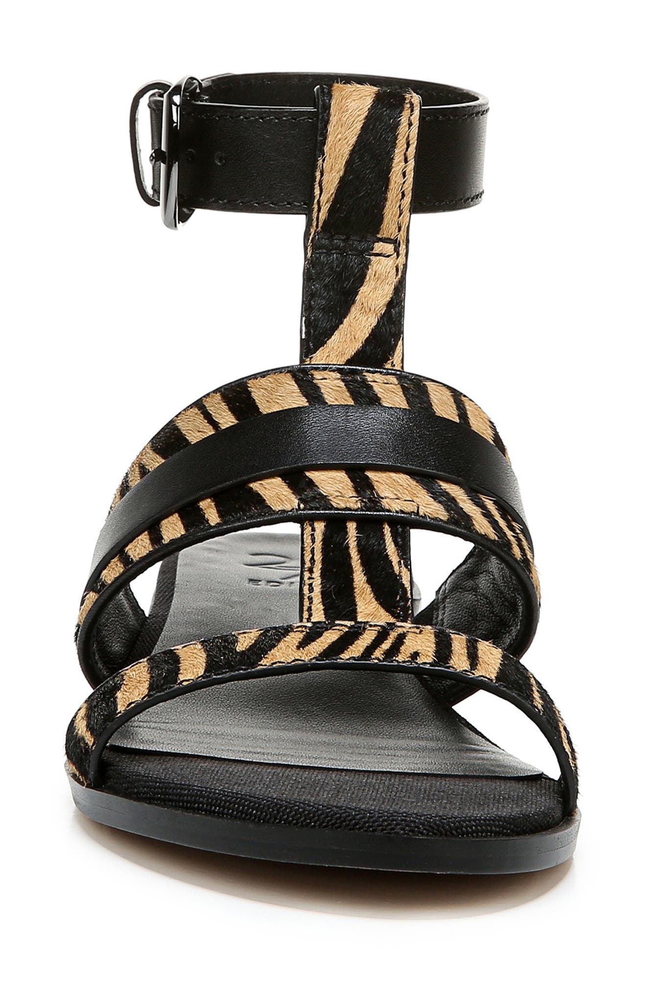 Elva Sandal, Alternate, color, ZEBRA PRINT CALF HAIR