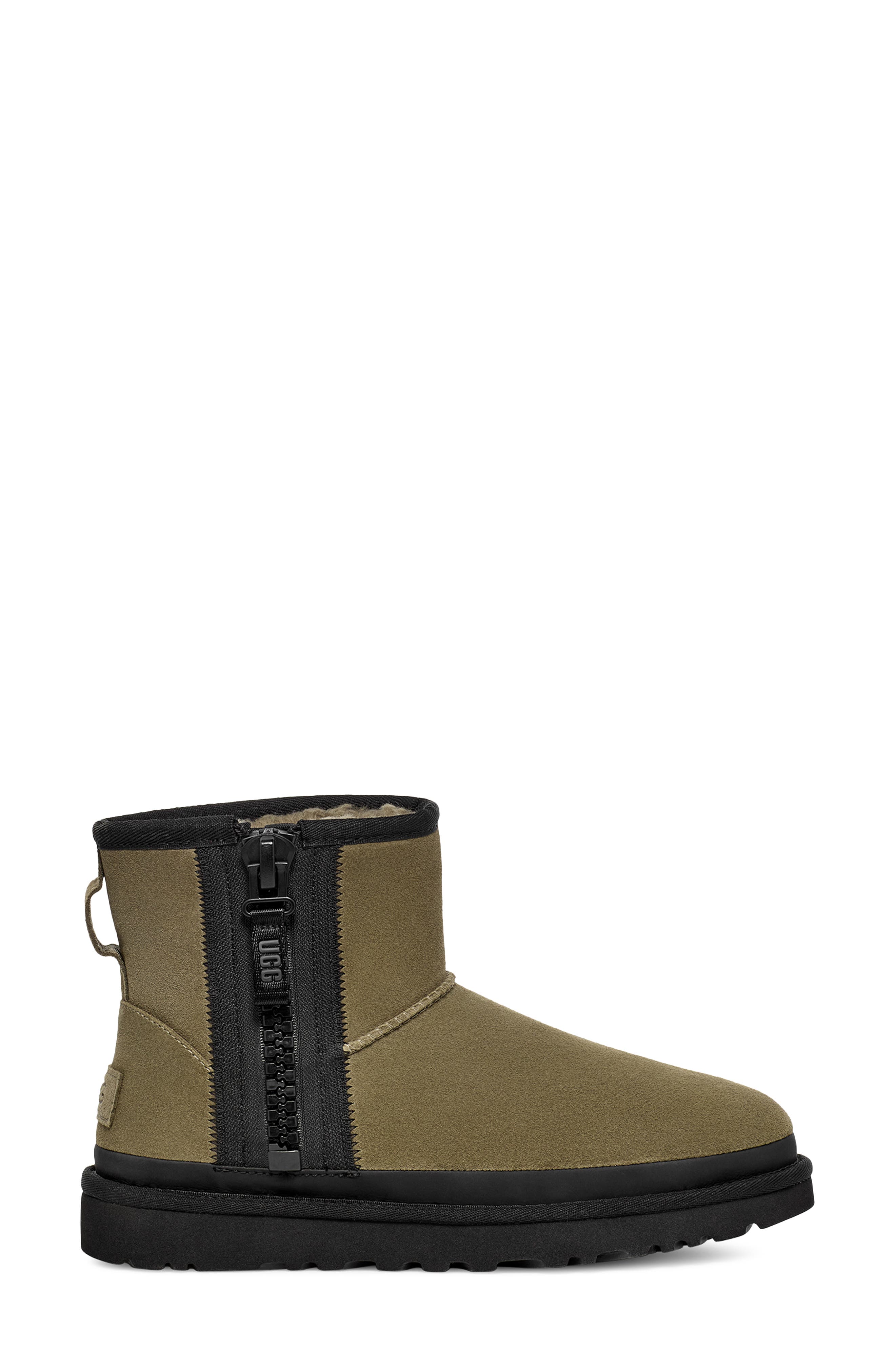 Mini Classic Zip Bootie, Alternate, color, BURNT OLIVE