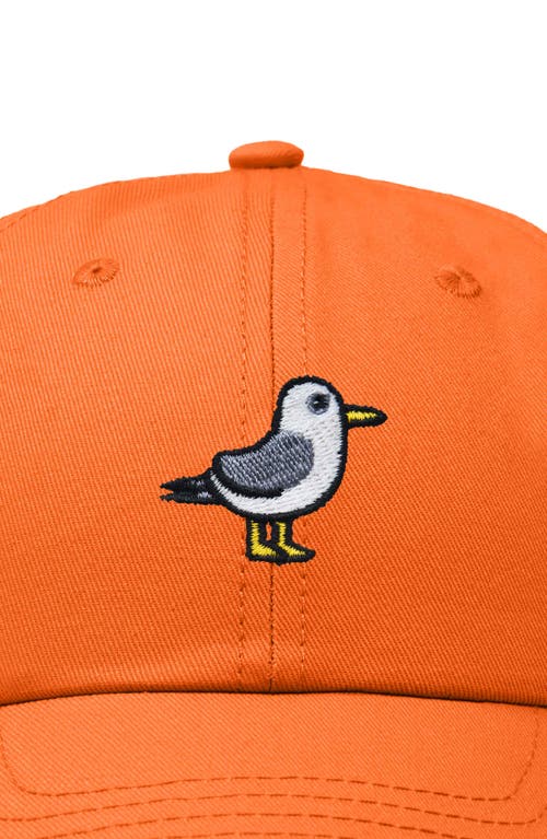 Dalix Seagull Embroidered Everyday Cap In Orange