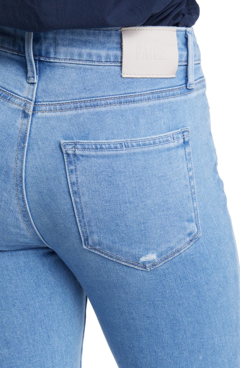PAIGE Colette Raw Hem High Waist Crop Flare Jeans, Alternate, color, Skytchdist