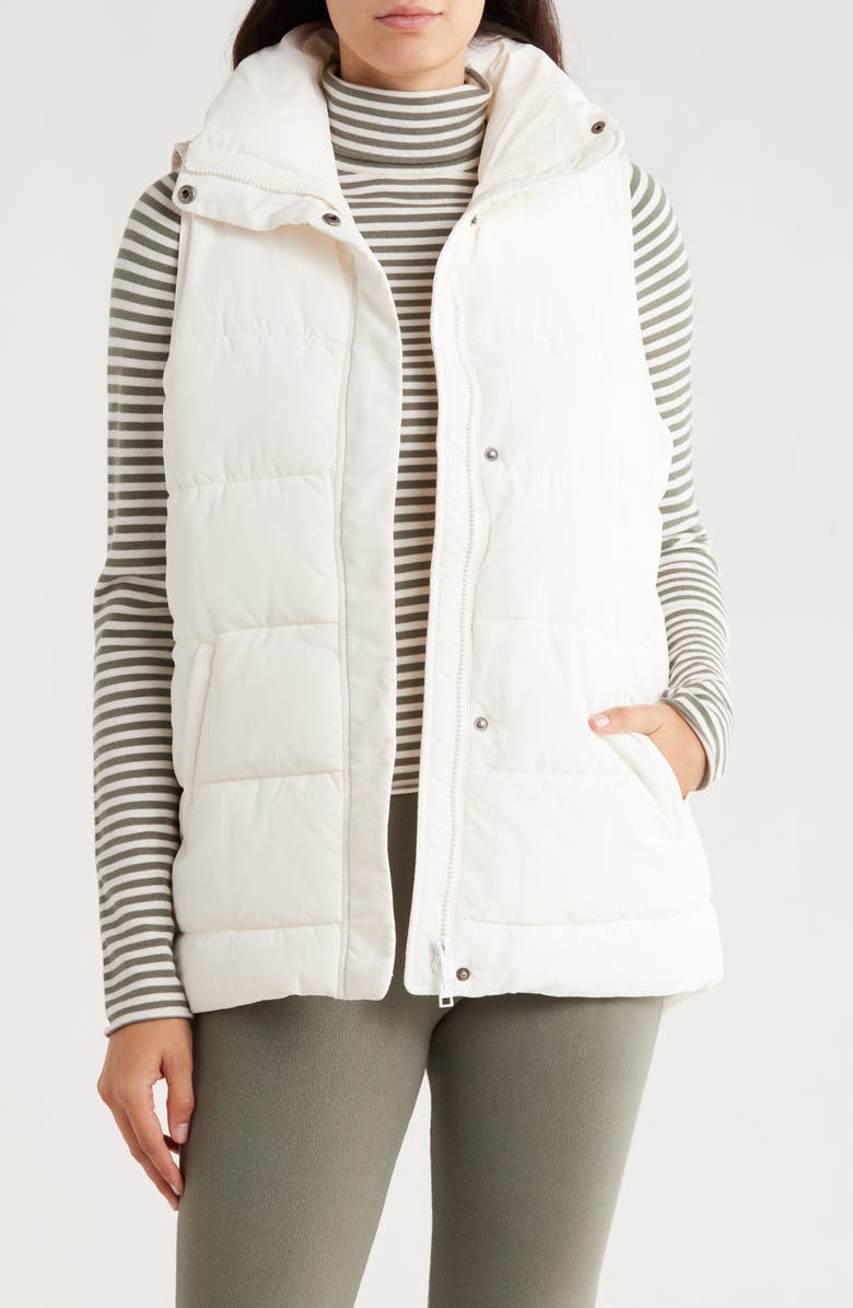 Splendid x Cella Jane Puffer Vest, Main, color, Snow