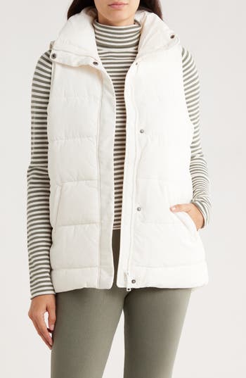 Splendid X Cella Jane Puffer Vest In White