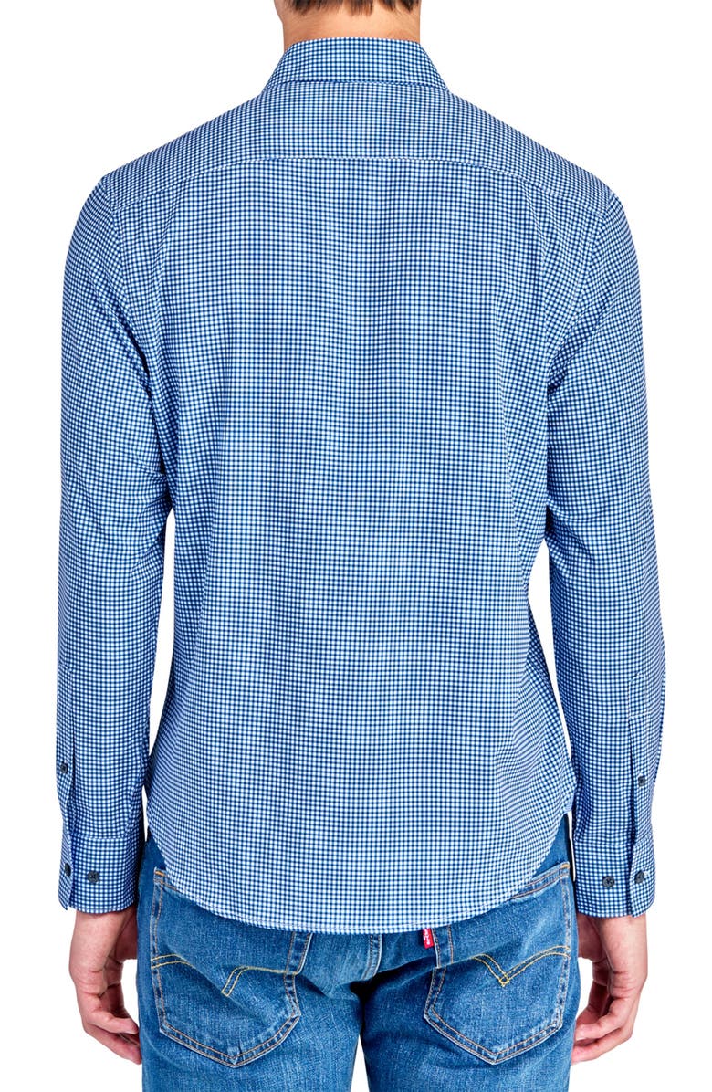 CONSTRUCT Slim Fit Gingham 4-Way Sport Shirt, Alternate, color, 