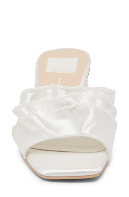 Dolce Vita Bardot Slide Sandal In Ivory Pearls