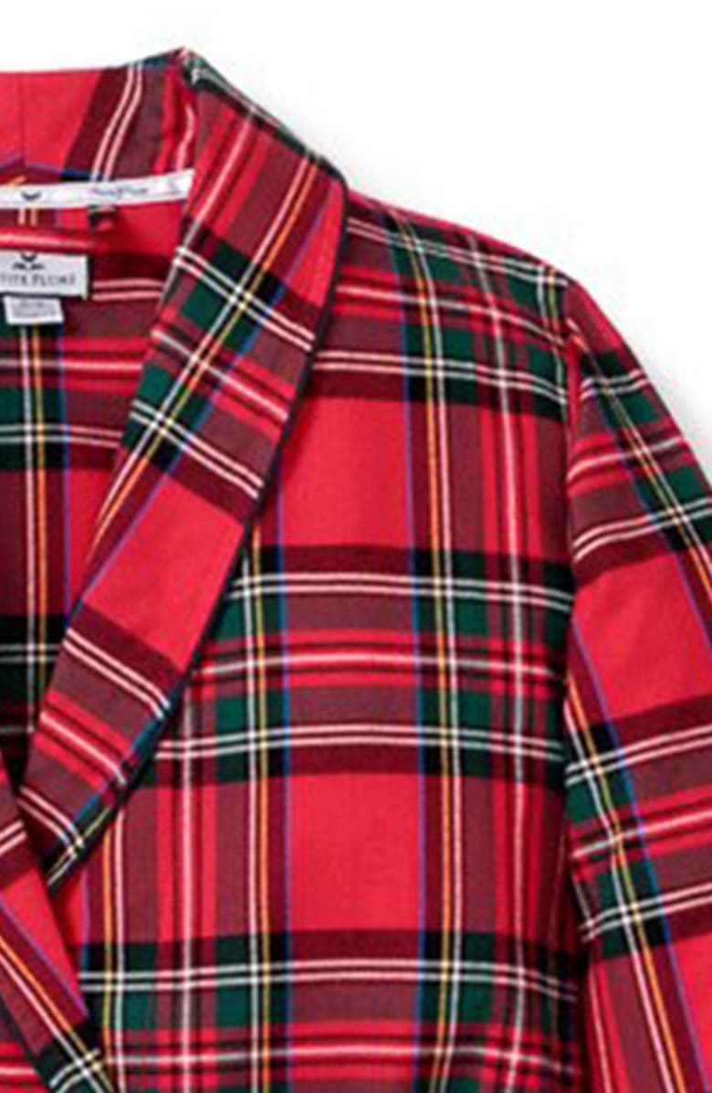 Petite Plume Imperial Tartan Plaid Flannel Robe, Alternate, color,