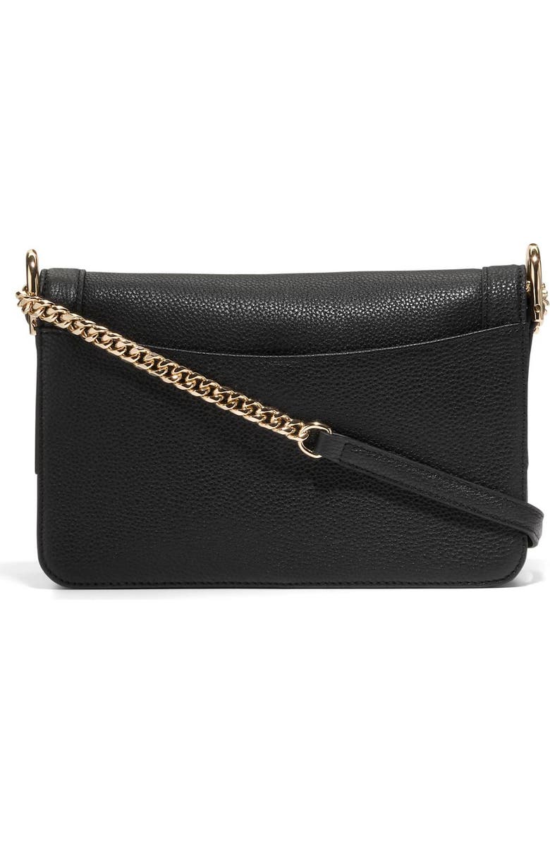 Cole Haan Daniella Leather Chain Shoulder Bag, Alternate, color, Black