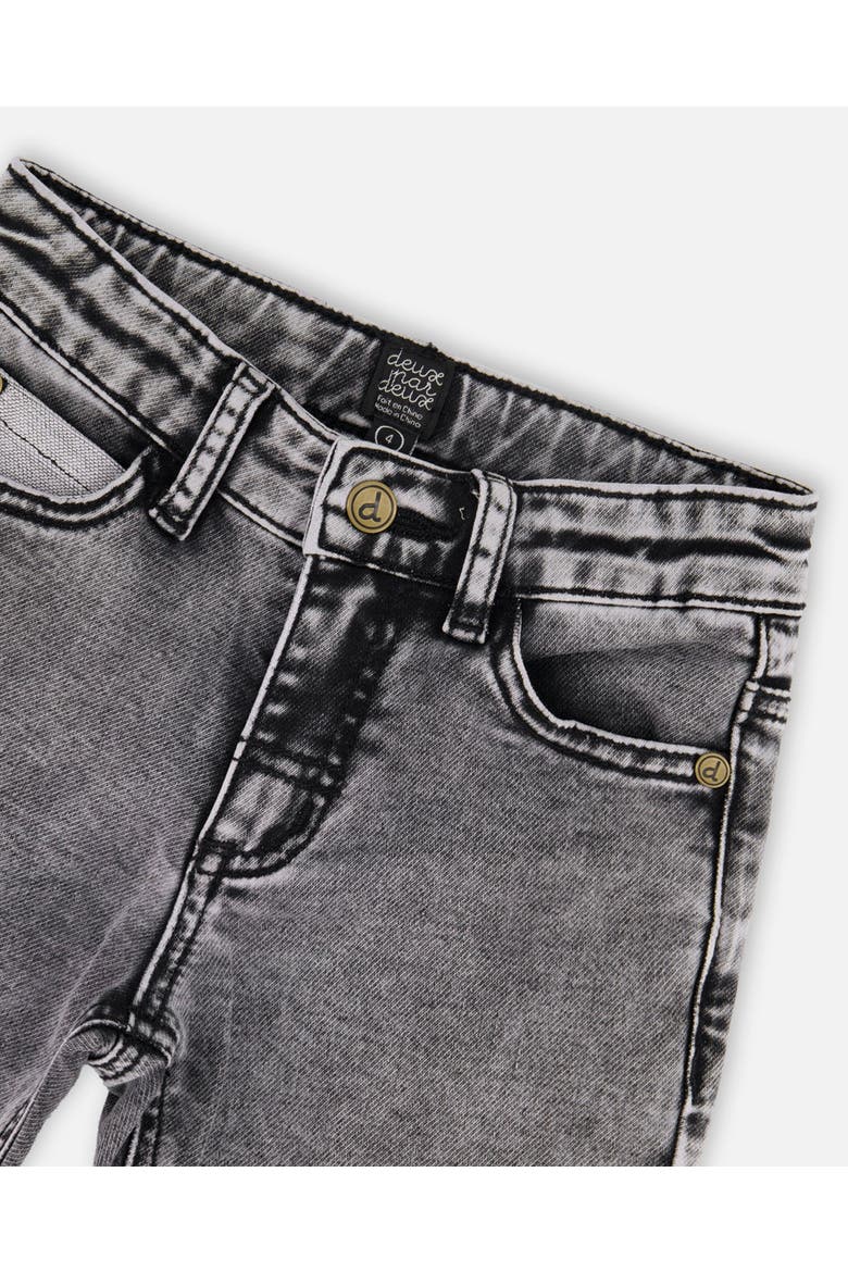 French Terry Pants with Contrasting Patch, Alternate, color, Black Denim