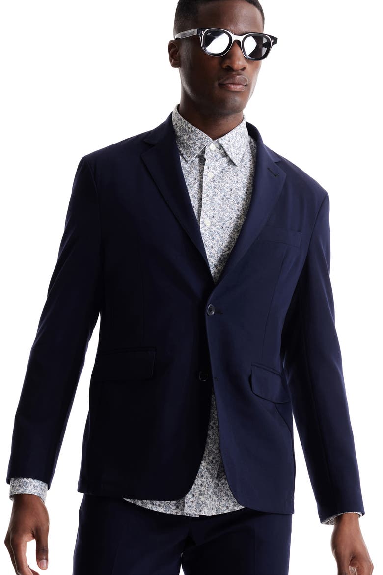 Studio Soft City Twill Sport Coat, Alternate, color, INDIGO